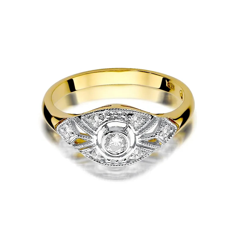 zlatý prsten s diamanty 0,10 ct a 0,087 ct w0413-diw-01