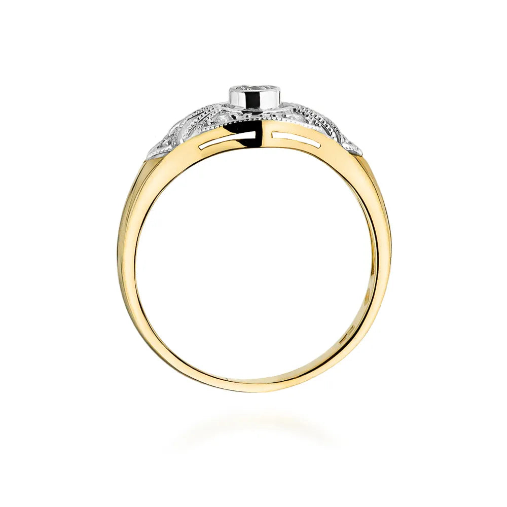 zlatý prsten s diamanty 0,10 ct a 0,087 ct w0413-diw-01