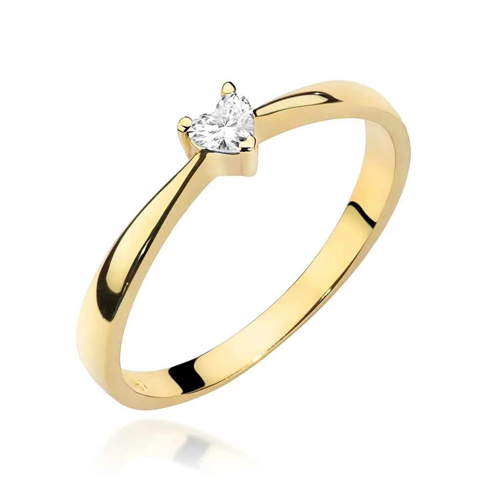 zlatý prsteň s diamantom 0,10 ct w0433-diw-01