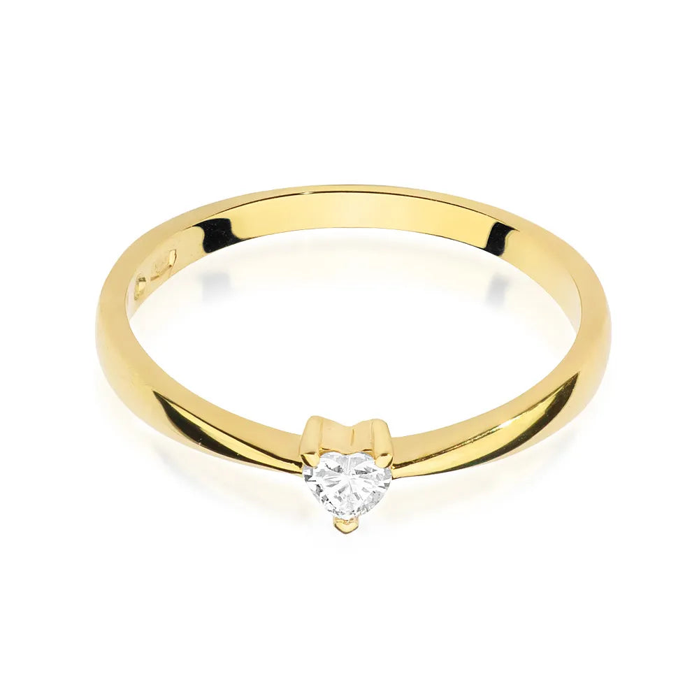 zlatý prsteň s diamantom 0,10 ct w0433-diw-01