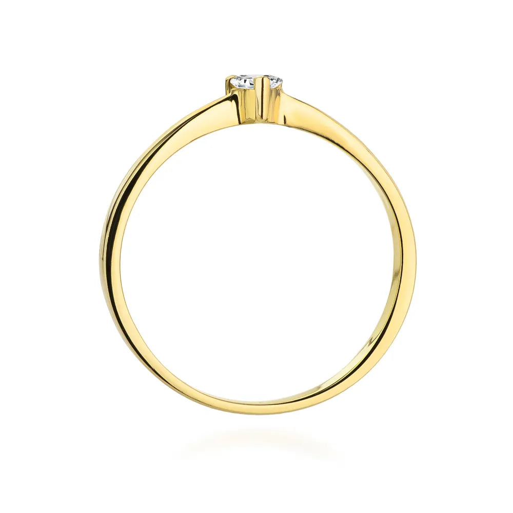 zlatý prsteň s diamantom 0,10 ct w0433-diw-01