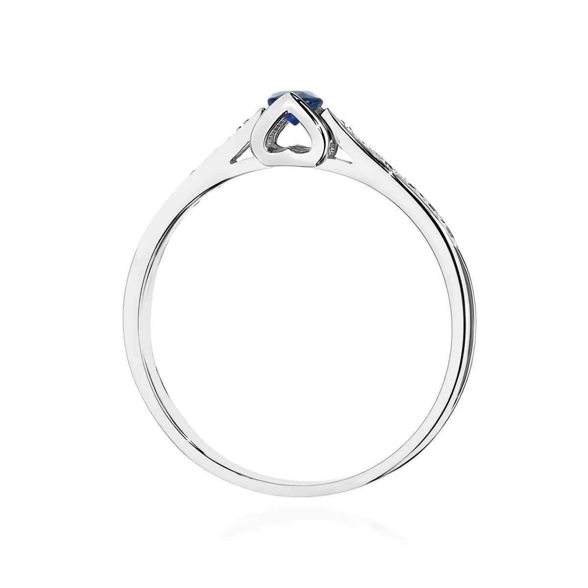 Bague en or avec saphir de 0,15 ct et diamants de 0,05 ct