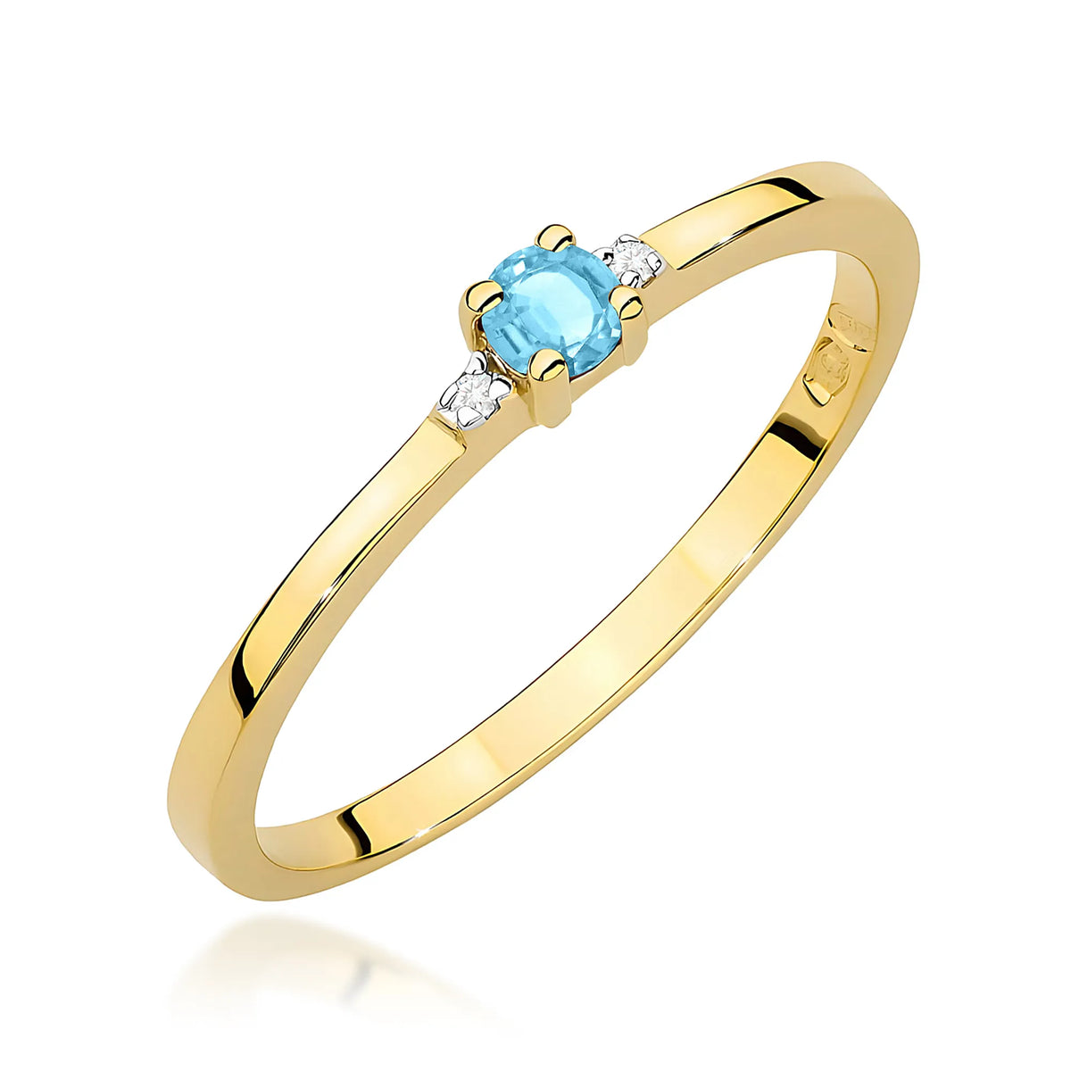 zlatý prsteň s 0,15 ct rubínom a 0,01 ct diamantmi w0464-tob-01