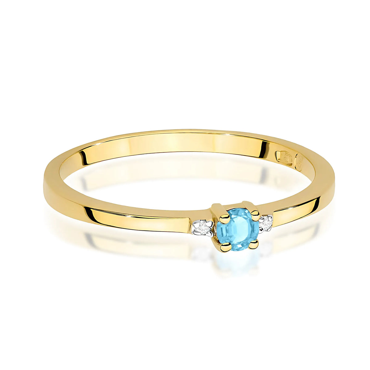 zlatý prsteň s 0,15 ct rubínom a 0,01 ct diamantmi w0464-tob-01