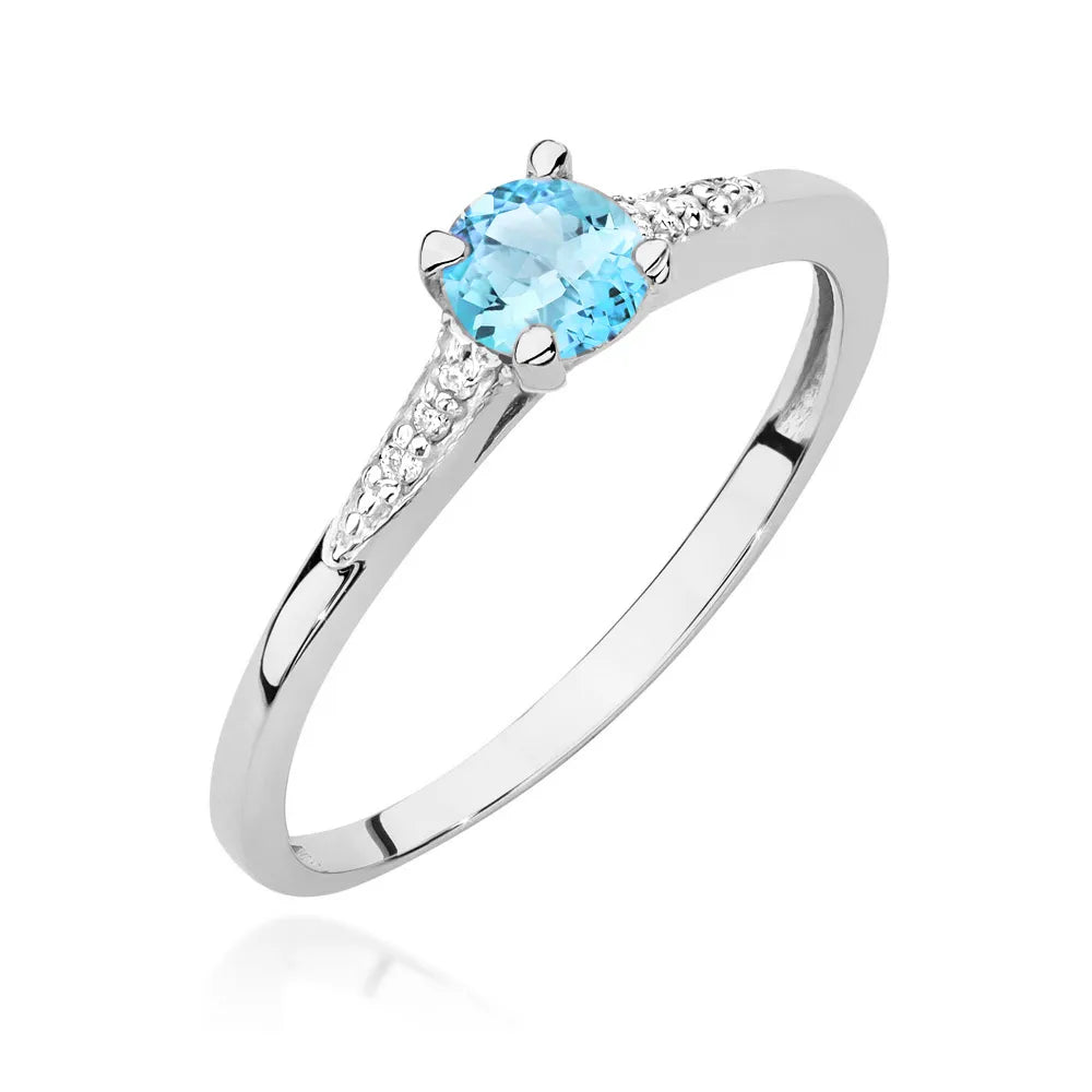 zlatý prsteň s 0,25 ct topásom a 0,03 ct diamantmi w0466-tob-01