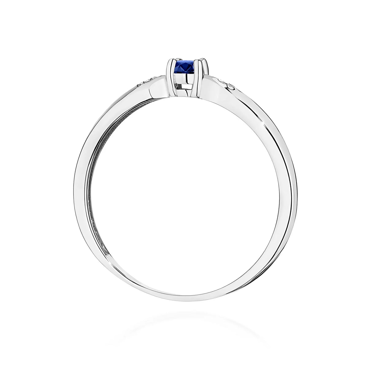 Bague en or avec saphir de 0,15 ct et diamants de 0,01 ct
