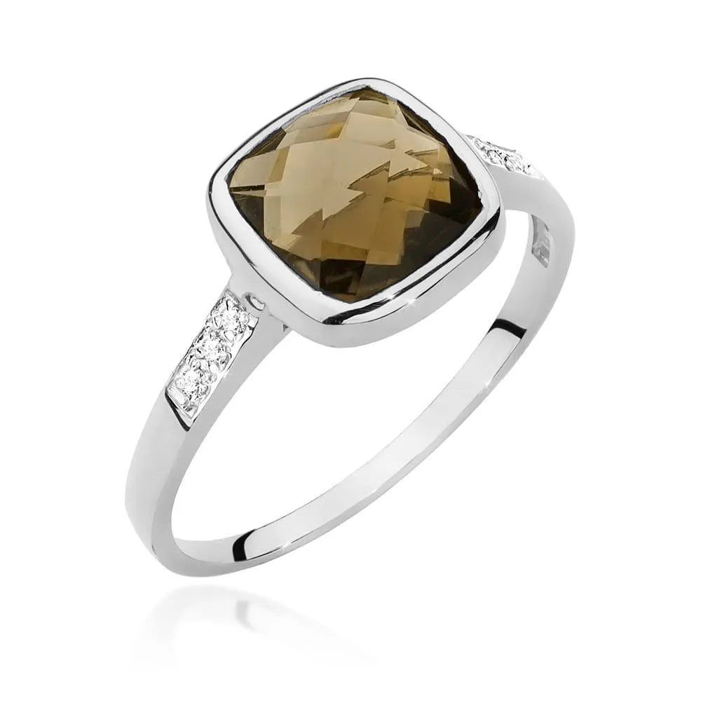 zlatý prsten se 2,00ct záhnědou a 0,03ct diamanty w0478-qus-01