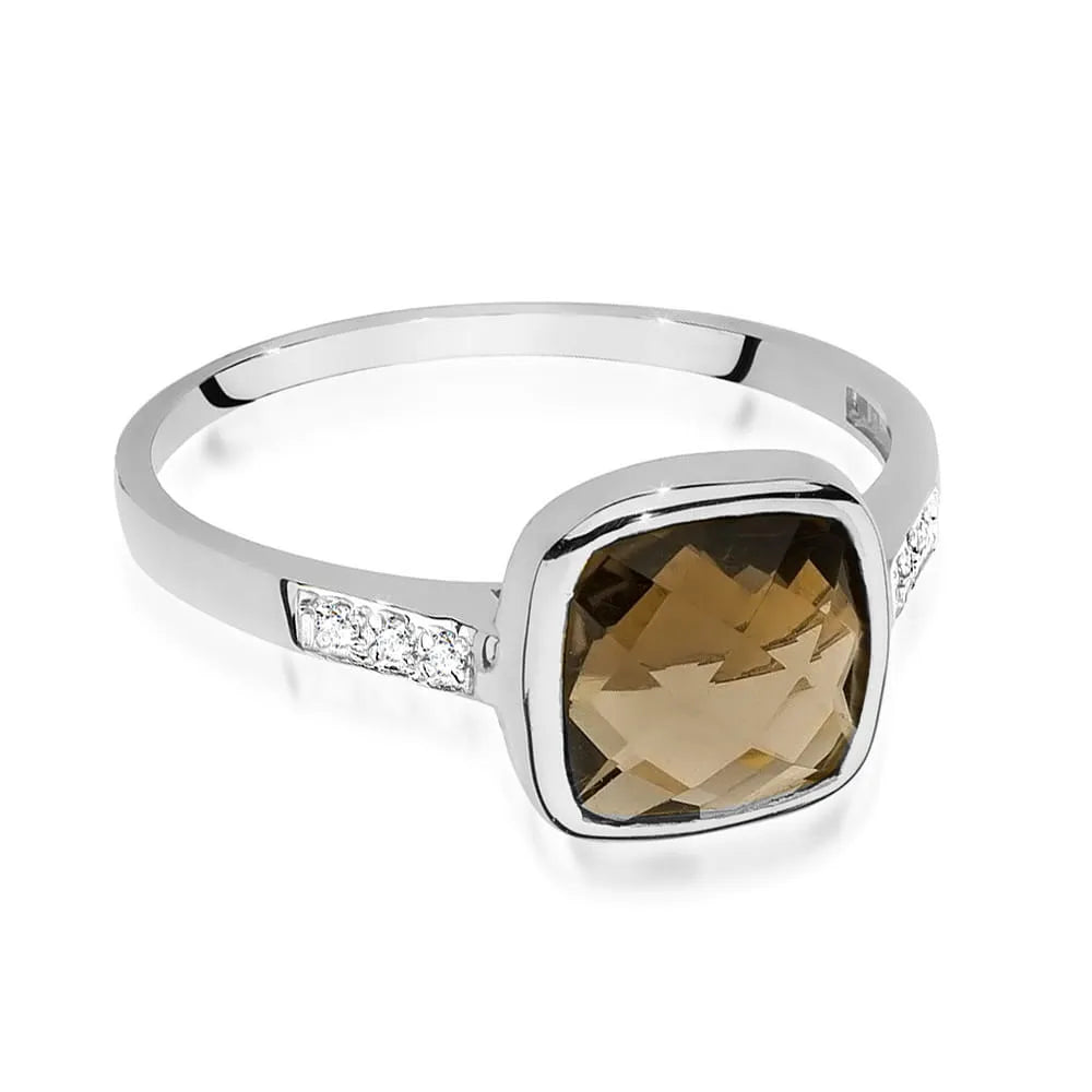 zlatý prsten se 2,00ct záhnědou a 0,03ct diamanty w0478-qus-01