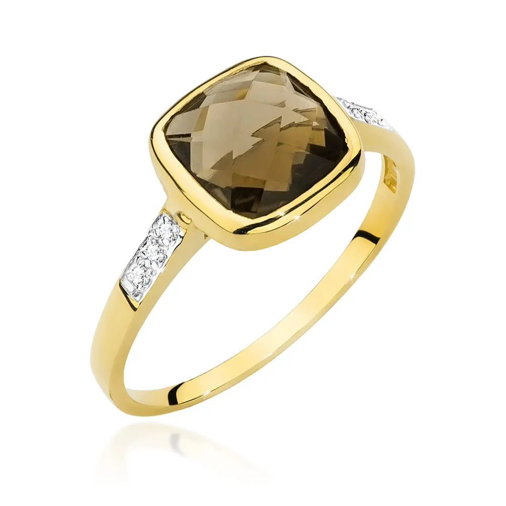zlatý prsten se 2,00ct záhnědou a 0,03ct diamanty w0478-qus-01