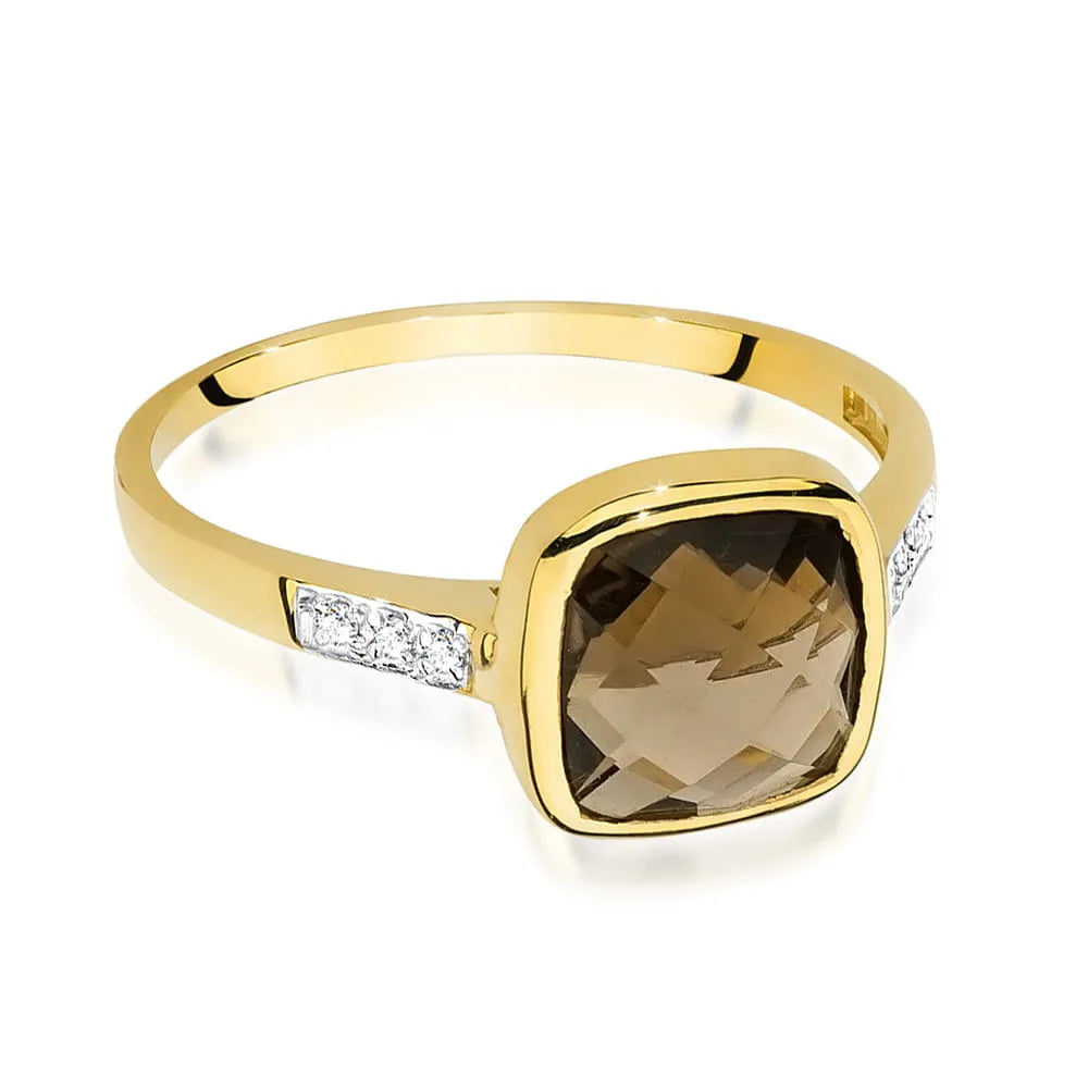 zlatý prsten se 2,00ct záhnědou a 0,03ct diamanty w0478-qus-01