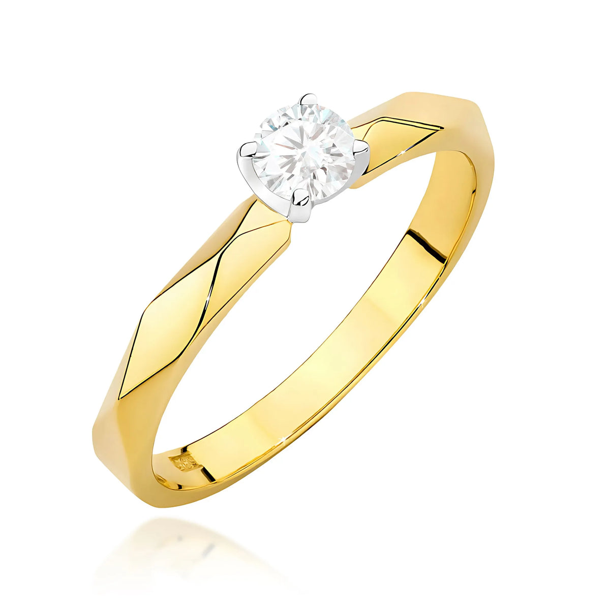 zlatý prsten s diamantem 0,15 ct w0484-diw-02