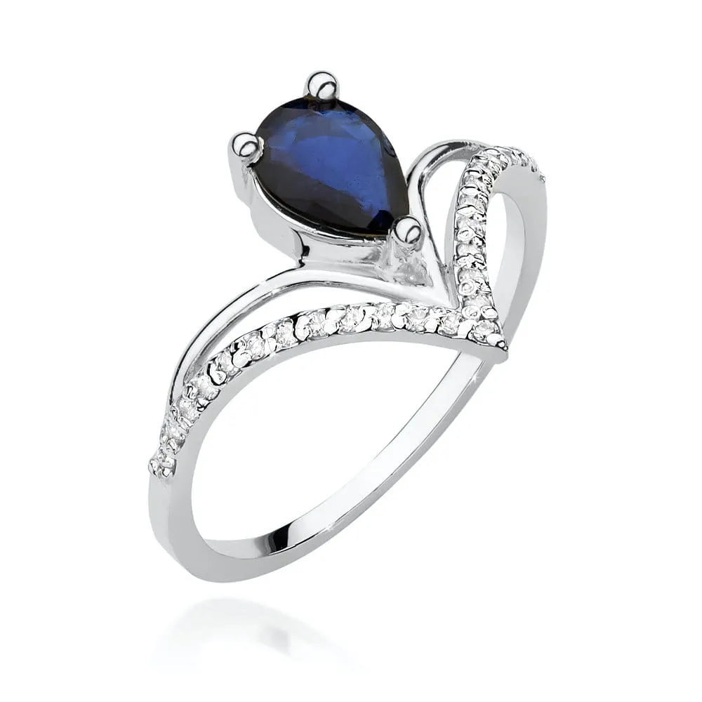 zlatý prsteň so zafírom 0,60 ct a diamantmi 0,125 ct w0487-sab-01