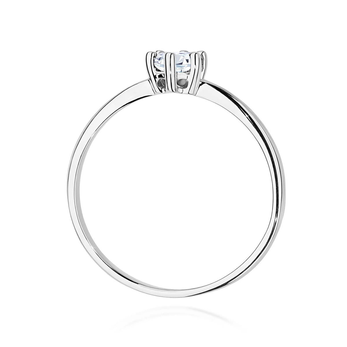 Zásnubný prsteň s diamantmi v 585 bielom zlate