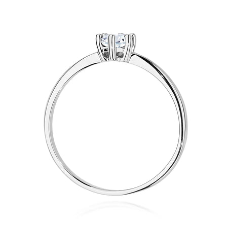 Zásnubný prsteň s diamantmi v 585 bielom zlate