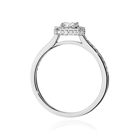 Lab-grown Diamond Engagement Ring in 585 White Gold