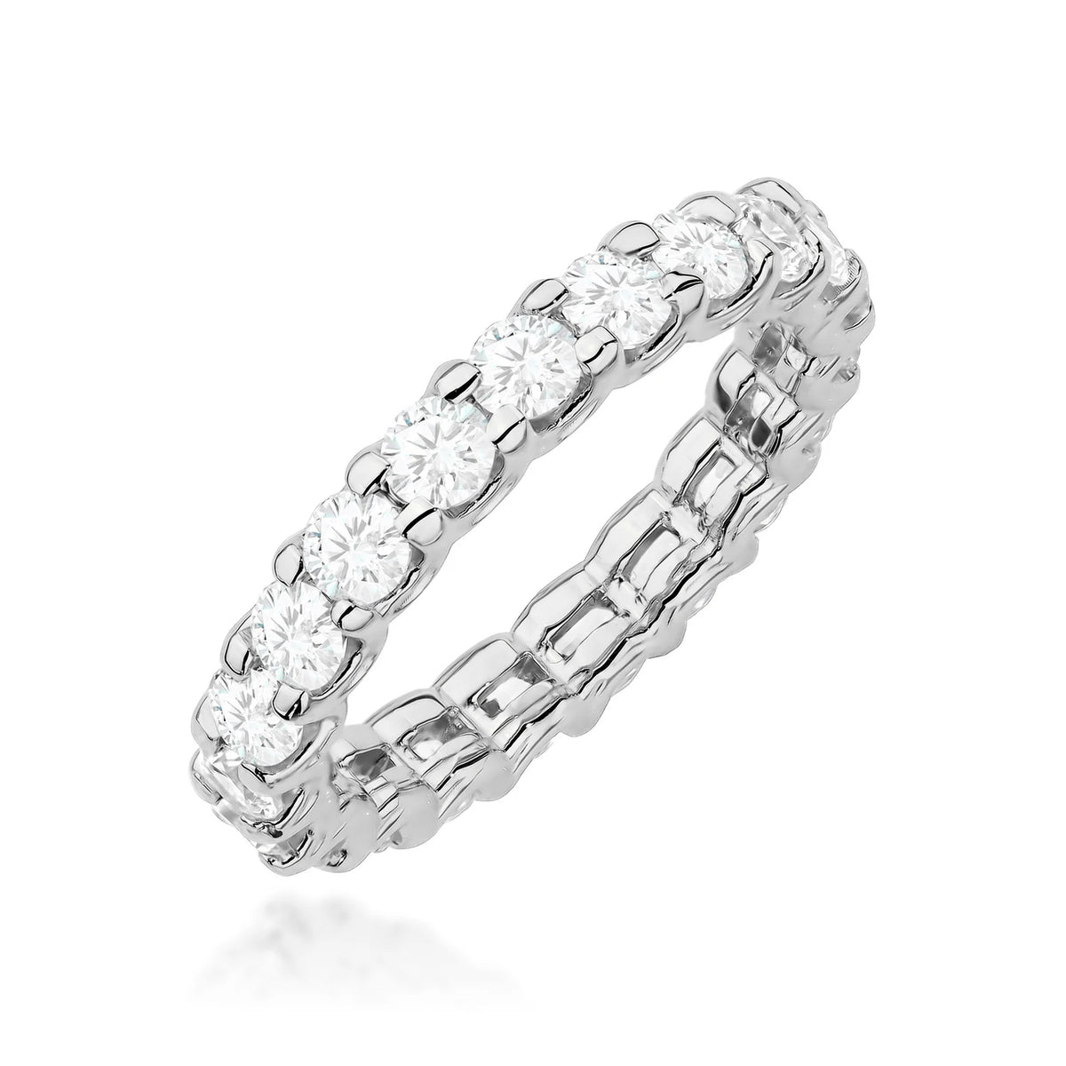 Eternity prsten z bílého zlata s diamanty 1,44–1,76 ct