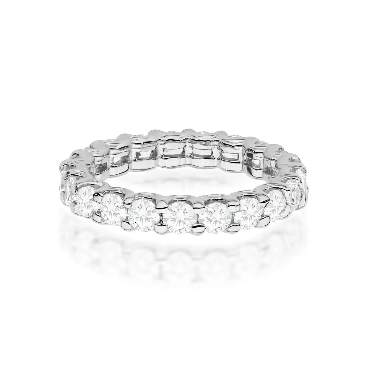 Prsteň Eternity z bieleho zlata s lab-grown diamantmi 1,44–1,76 ct