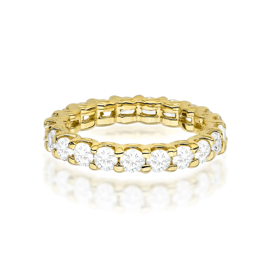 Eternity prsten ze žlutého zlata s diamanty 1,44–1,76 ct