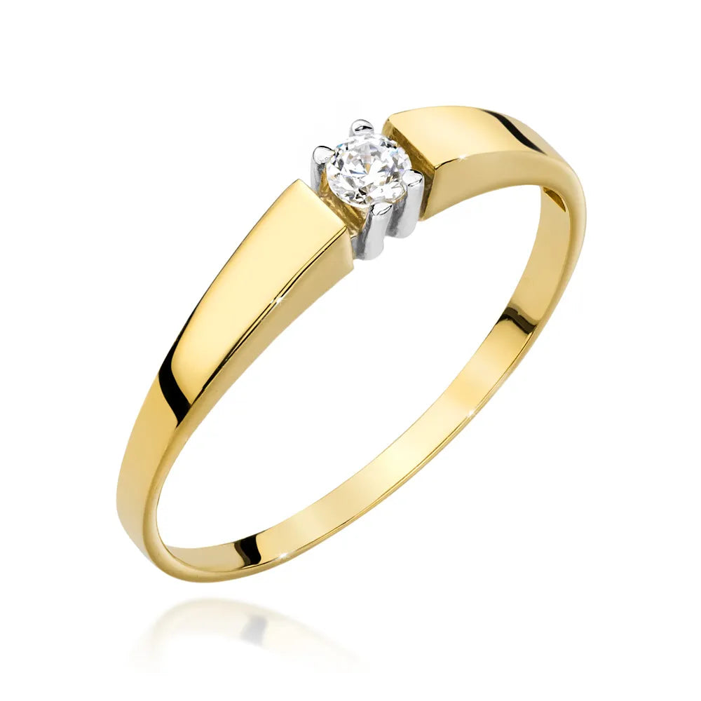 zlatý prsten s diamantem 0,10 ct w0524-diw-02
