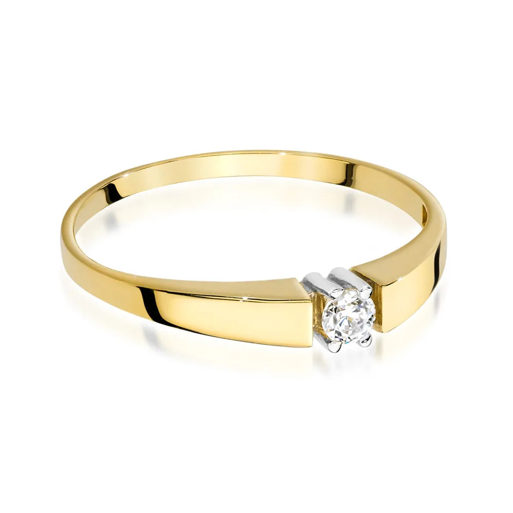 zlatý prsten s diamantem 0,10 ct w0524-diw-02
