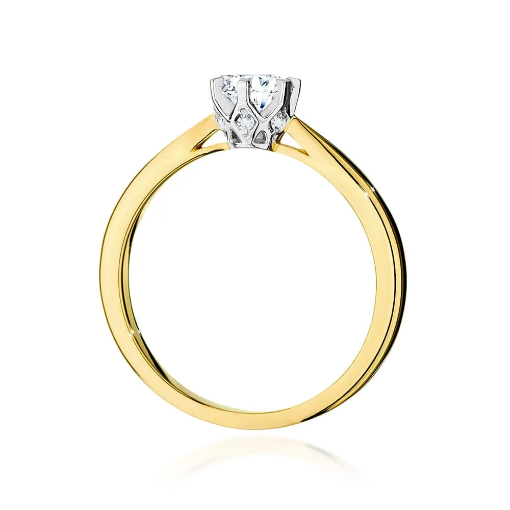 zlatý prsten s diamantem 0,40 ct a postranními diamanty 0,06 ct w0539-diw-01