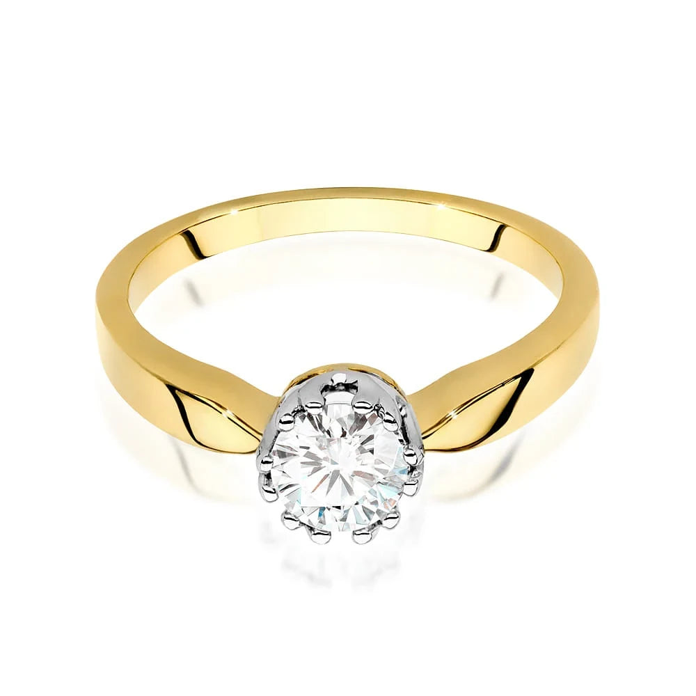 Yellow Gold Ring with Round 0,50ct Lab-grown Diamond