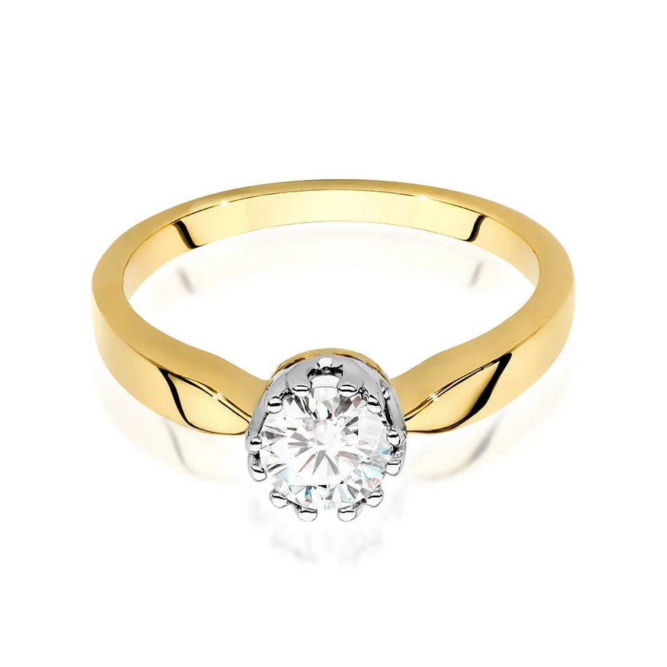 Yellow Gold Ring with Round 0,50ct Lab-grown Diamond