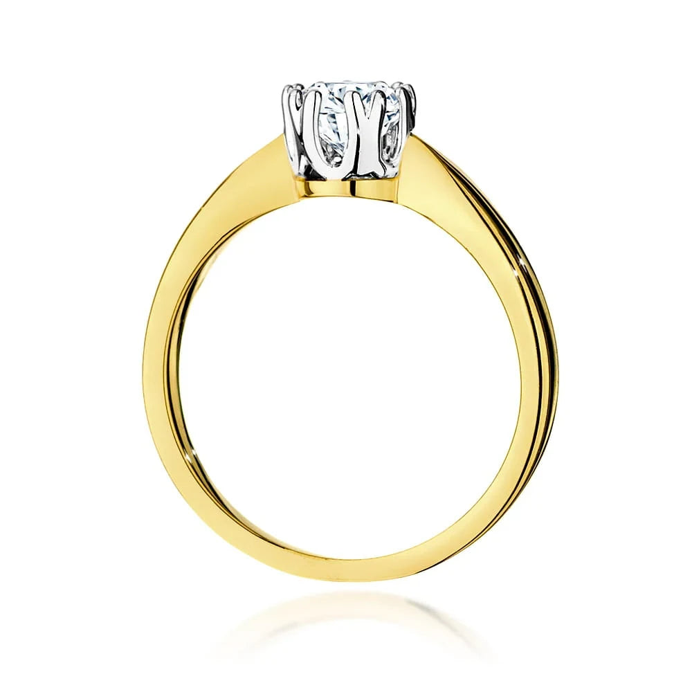 Yellow Gold Ring with Round 0,50ct Lab-grown Diamond