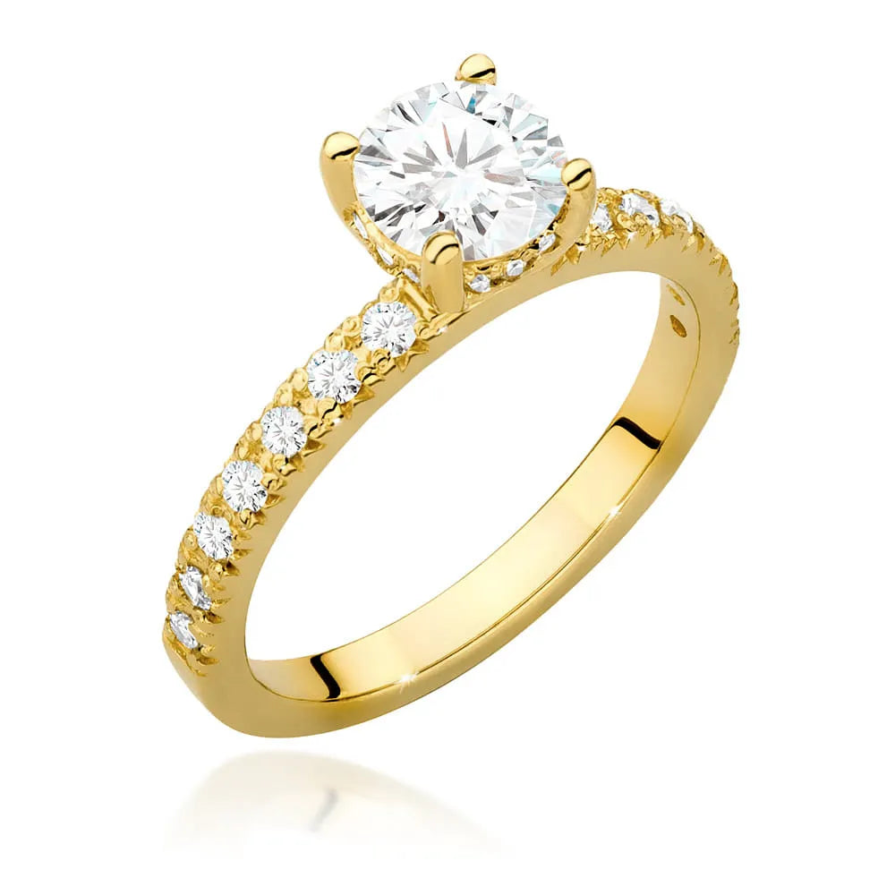 zlatý prsten s diamantem 0,70 ct a postranními diamanty 0,263 ct w0546-diw-03