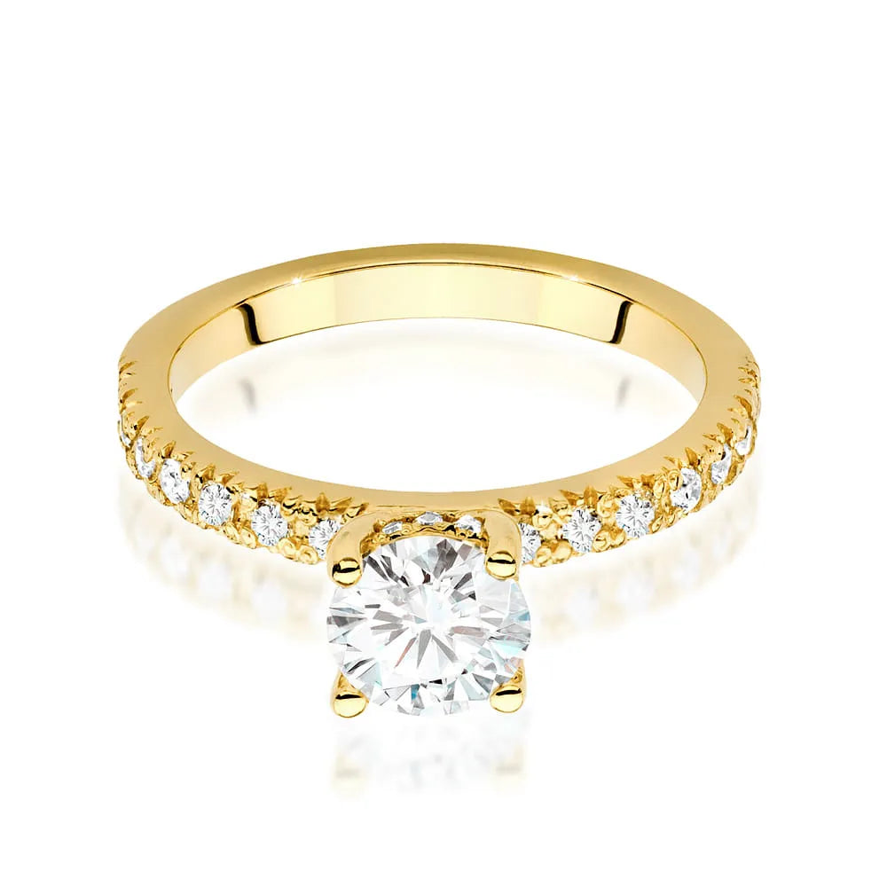 zlatý prsten s diamantem 0,70 ct a postranními diamanty 0,263 ct w0546-diw-03