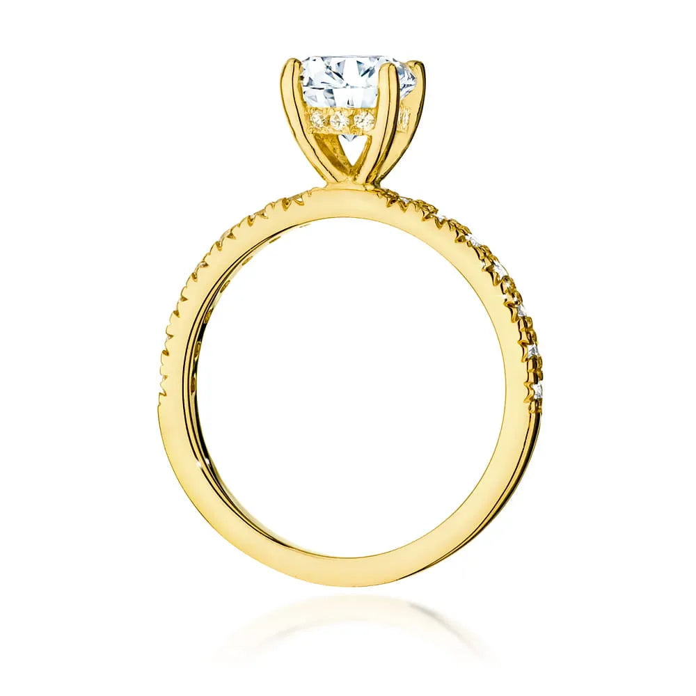 zlatý prsten s diamantem 1,00 ct a postranními diamanty 0,263 ct w0546-diw-04