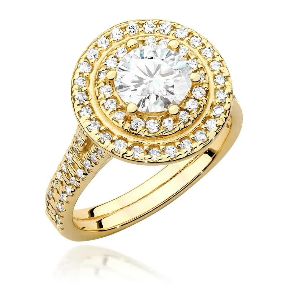 zlatý prsten s diamantem 1,00 ct a postranními diamanty 0,633 ct w0549-diw-04