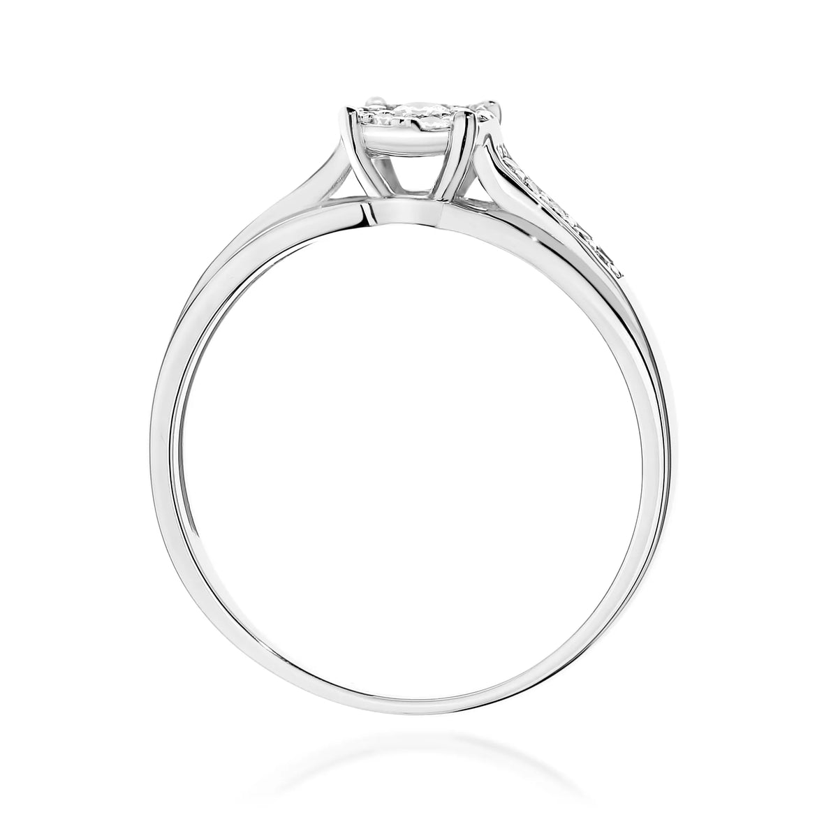 zlatý prsten s diamantem 0,08 ct a postranními diamanty 0,118 ct w0564-diw-01