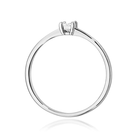 Diamantring zur Verlobung aus 585er Weißgold