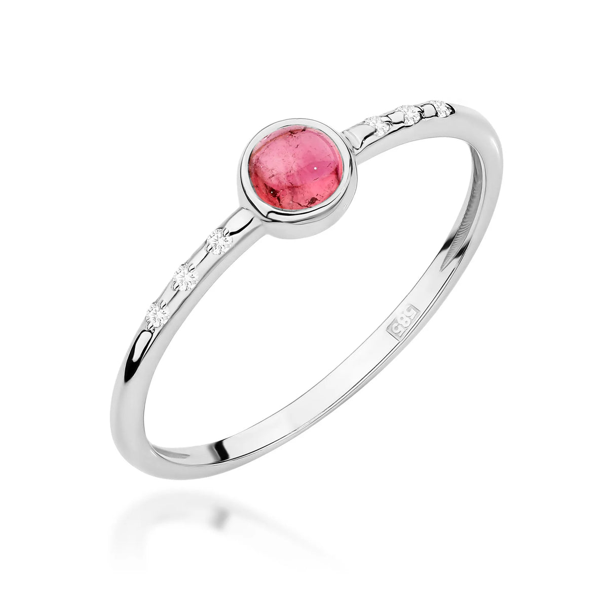 zlatý prsteň s ružovým turmalínom 0,30 ct a diamantmi 0,03 ct w0596-tmp-01