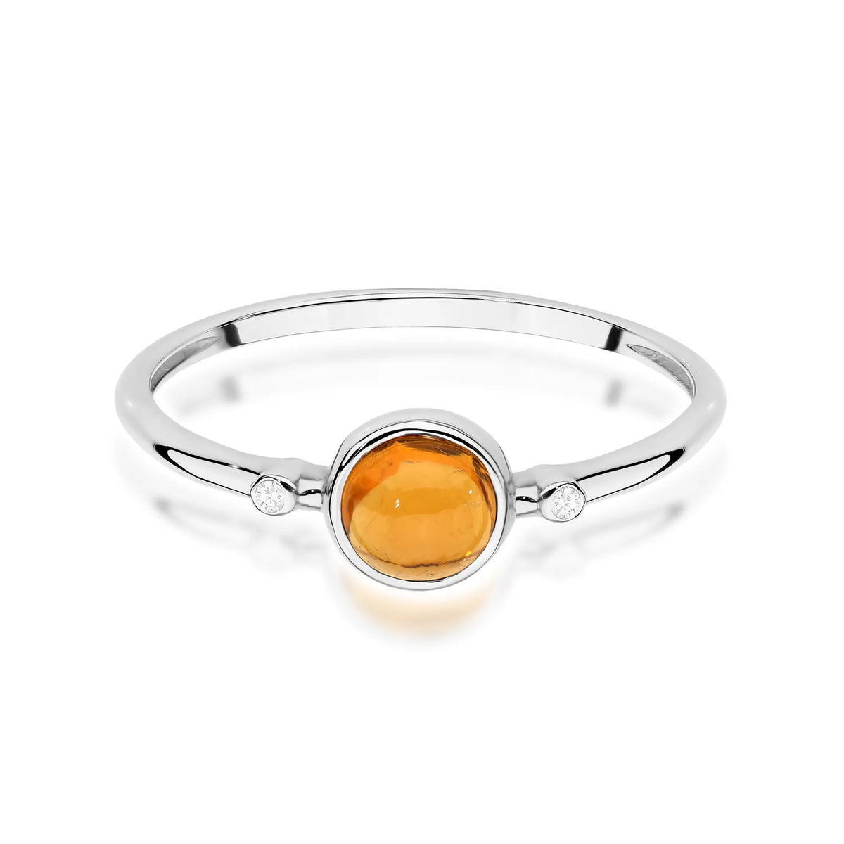 zlatý prsten s 0,60ct žlutým turmalínem a 0,01ct diamanty w0597-tmy-01