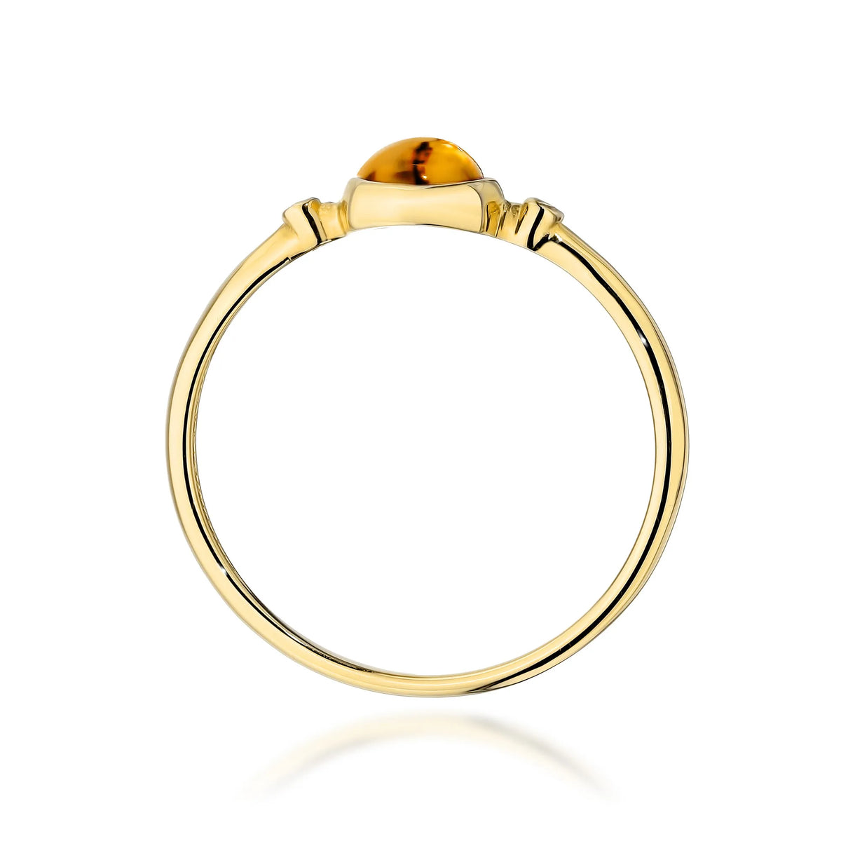 zlatý prsten s 0,60ct žlutým turmalínem a 0,01ct diamanty w0597-tmy-01