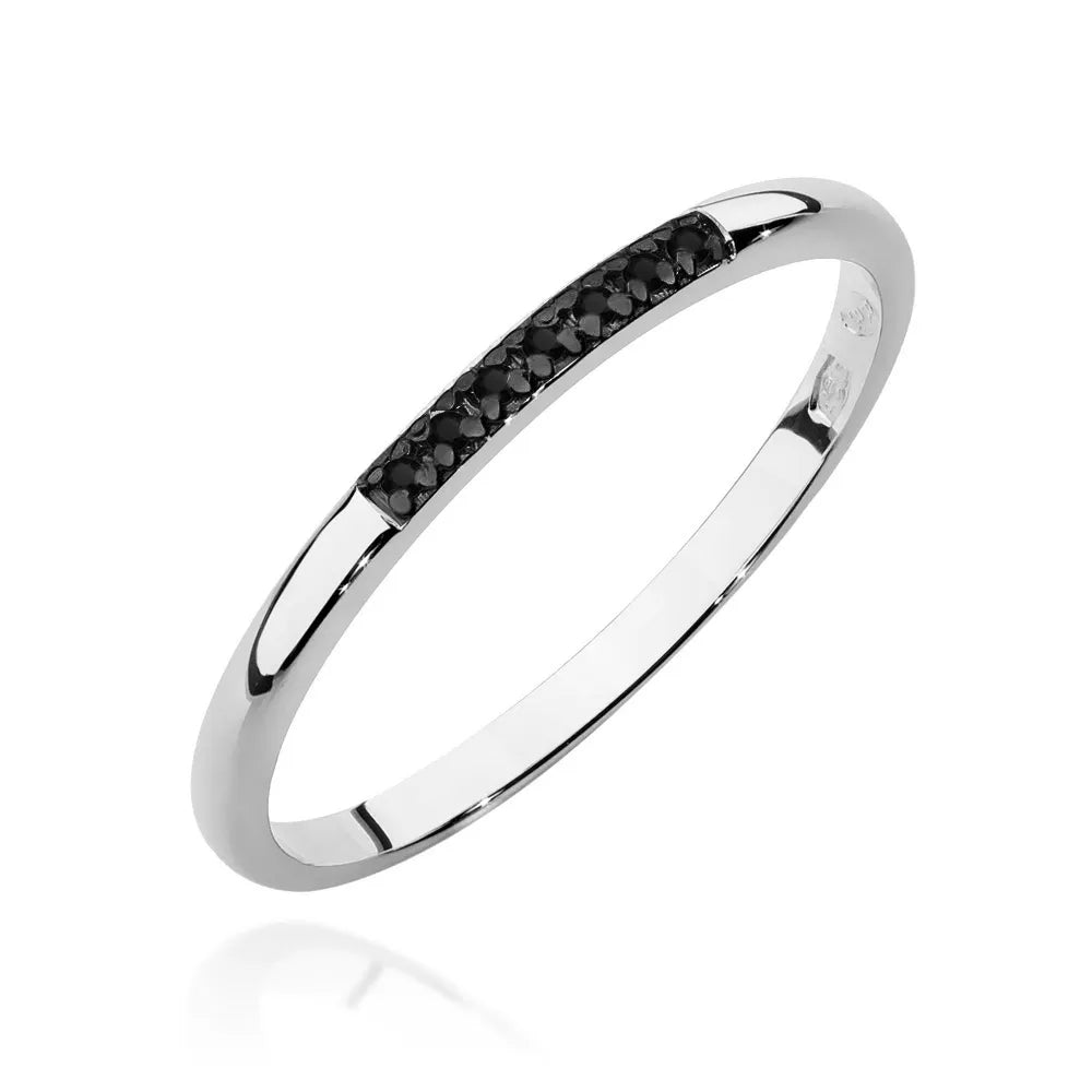 zlatý prsteň s 0,035 ct čiernymi diamantmi w0607-dib-02