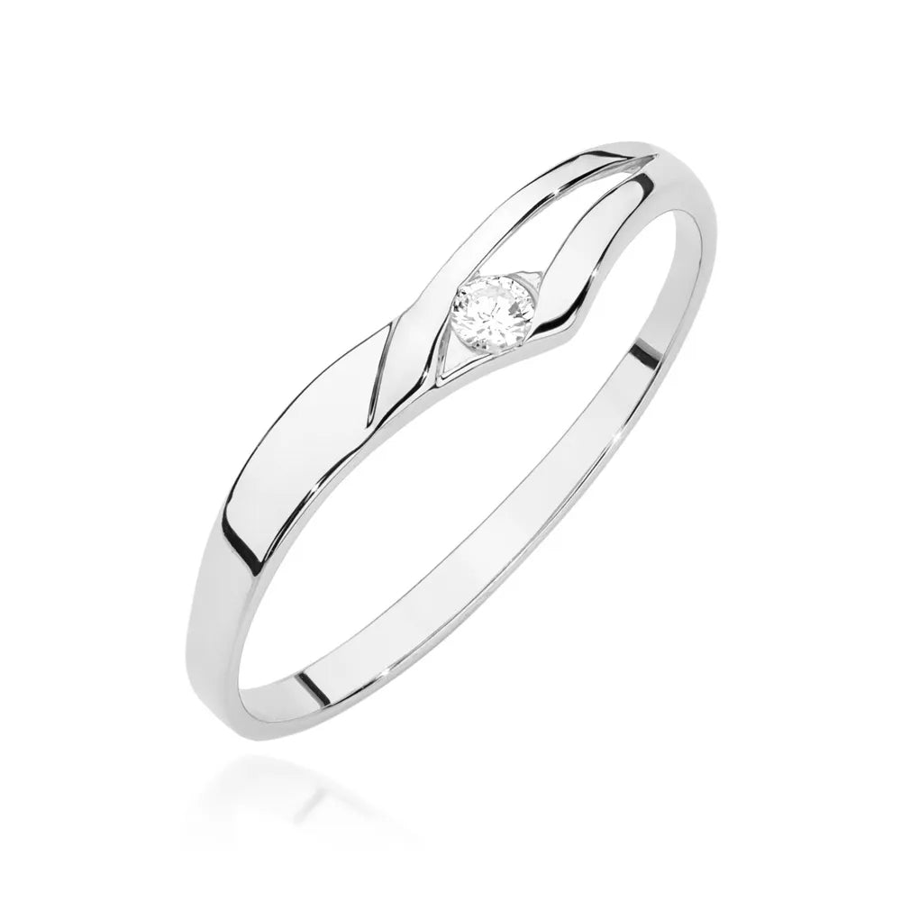 zlatý prsten s diamantem 0,04 ct w0609-diw-01