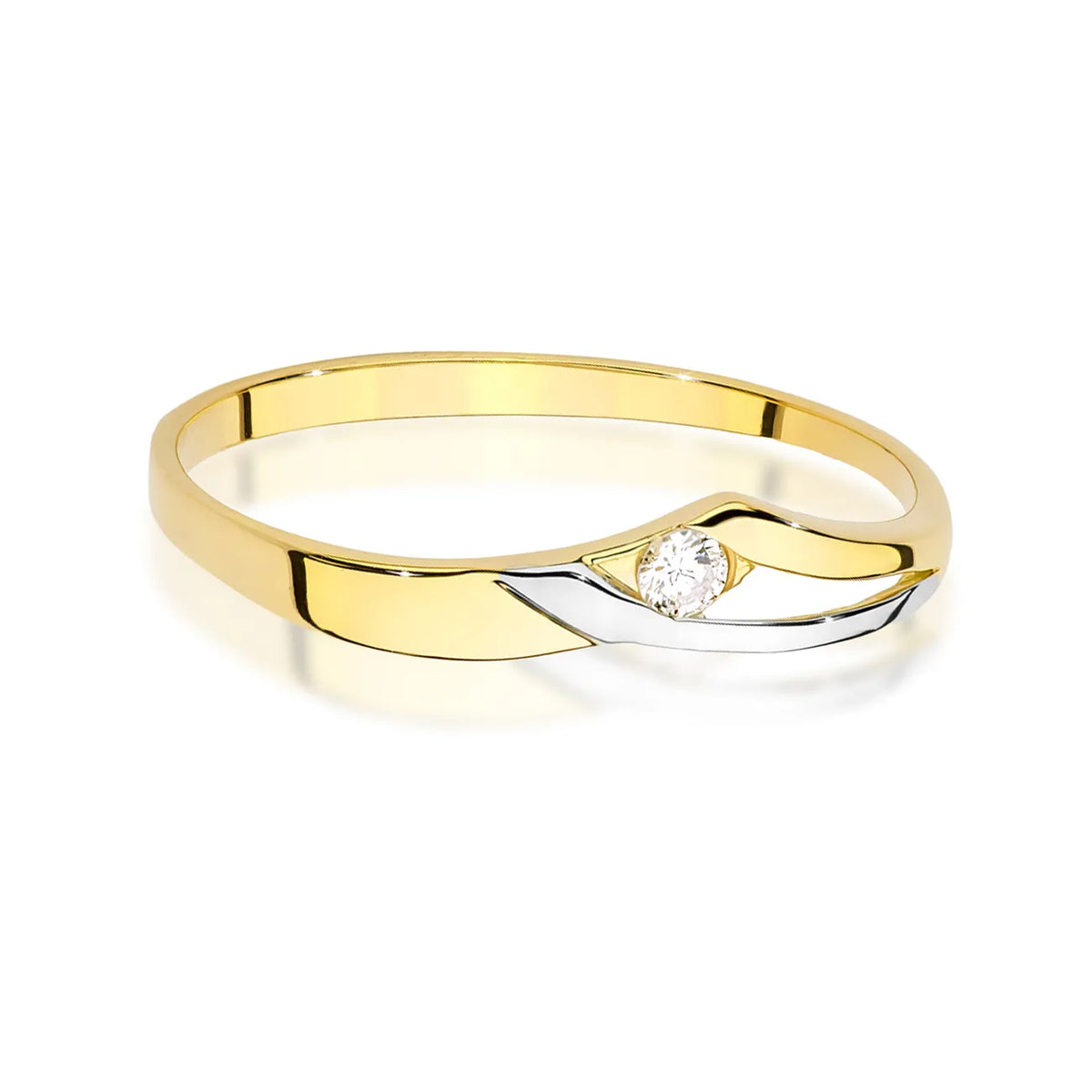 zlatý prsteň s diamantom 0,04 ct w0609-diw-01