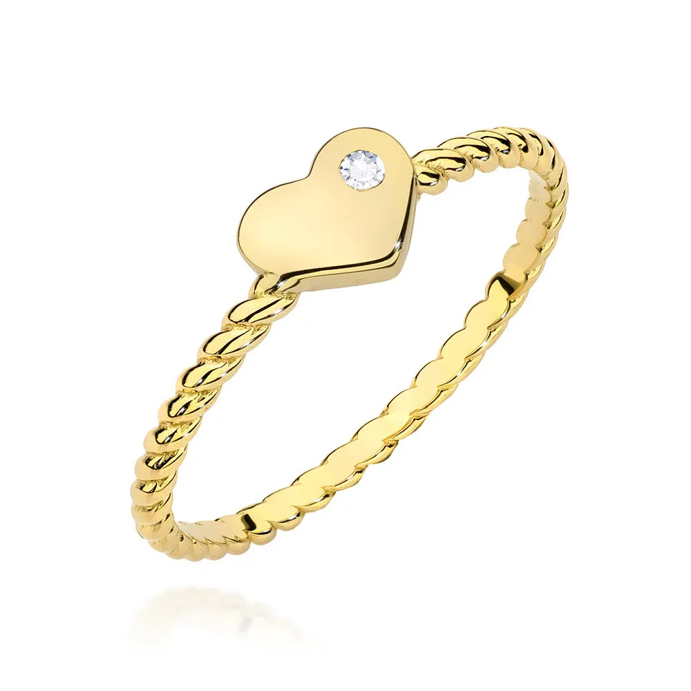 zlatý prsten s diamantem 0,03 ct w0610-diw-01