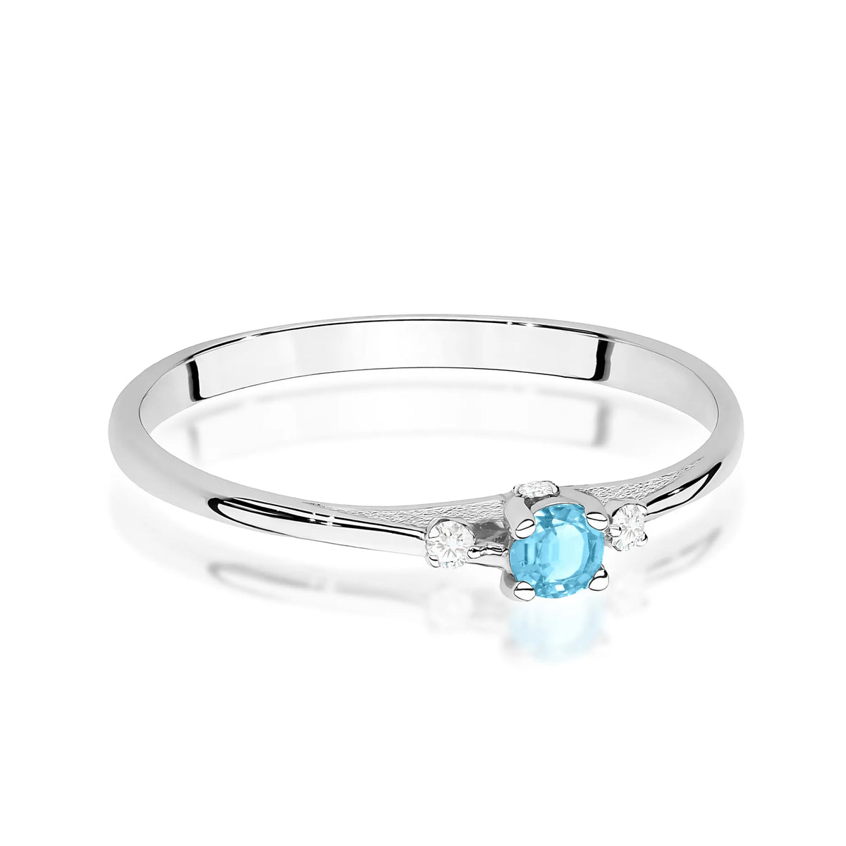 zlatý prsten s topazem 0,15 ct a diamanty 0,046 ct w0614-tob-01