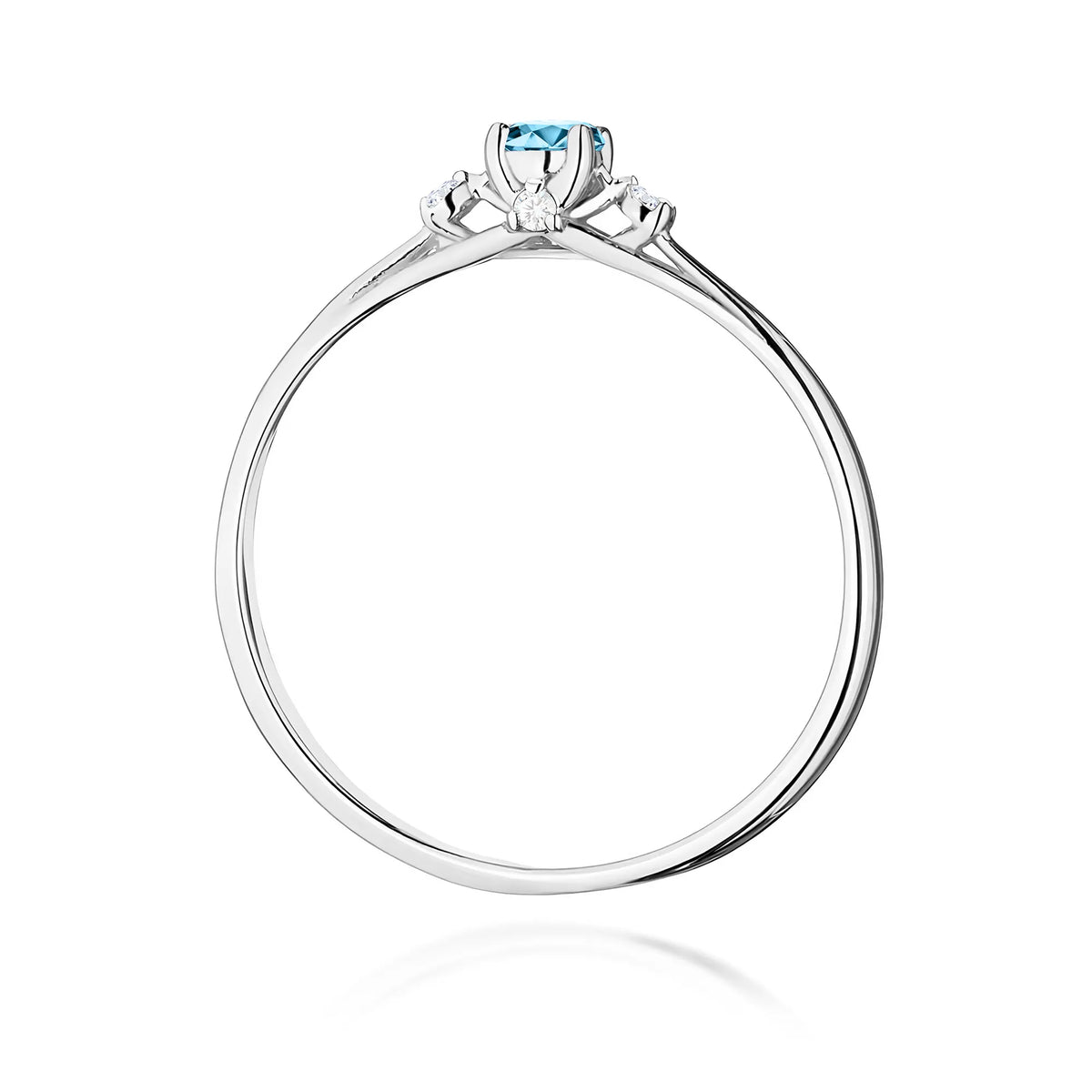 zlatý prsten s topazem 0,15 ct a diamanty 0,046 ct w0614-tob-01