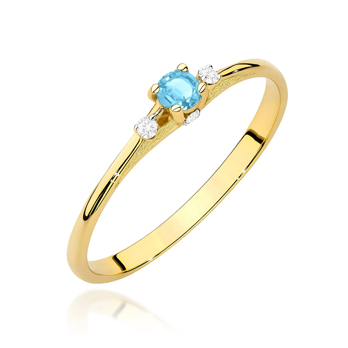 zlatý prsteň s 0,15 ct topásom a 0,046 ct diamantmi w0614-tob-01