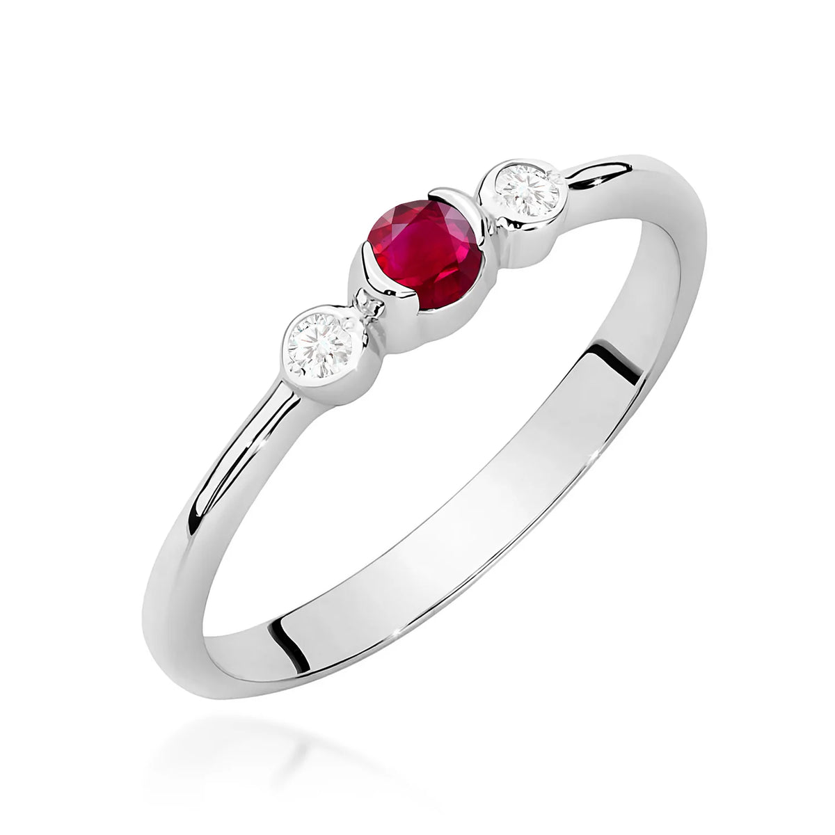 Bague en or avec rubis de 0,15 ct et diamants de 0,06 ct