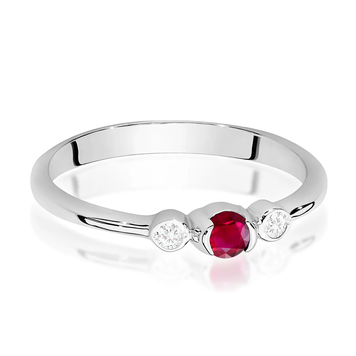 Bague en or avec rubis de 0,15 ct et diamants de 0,06 ct