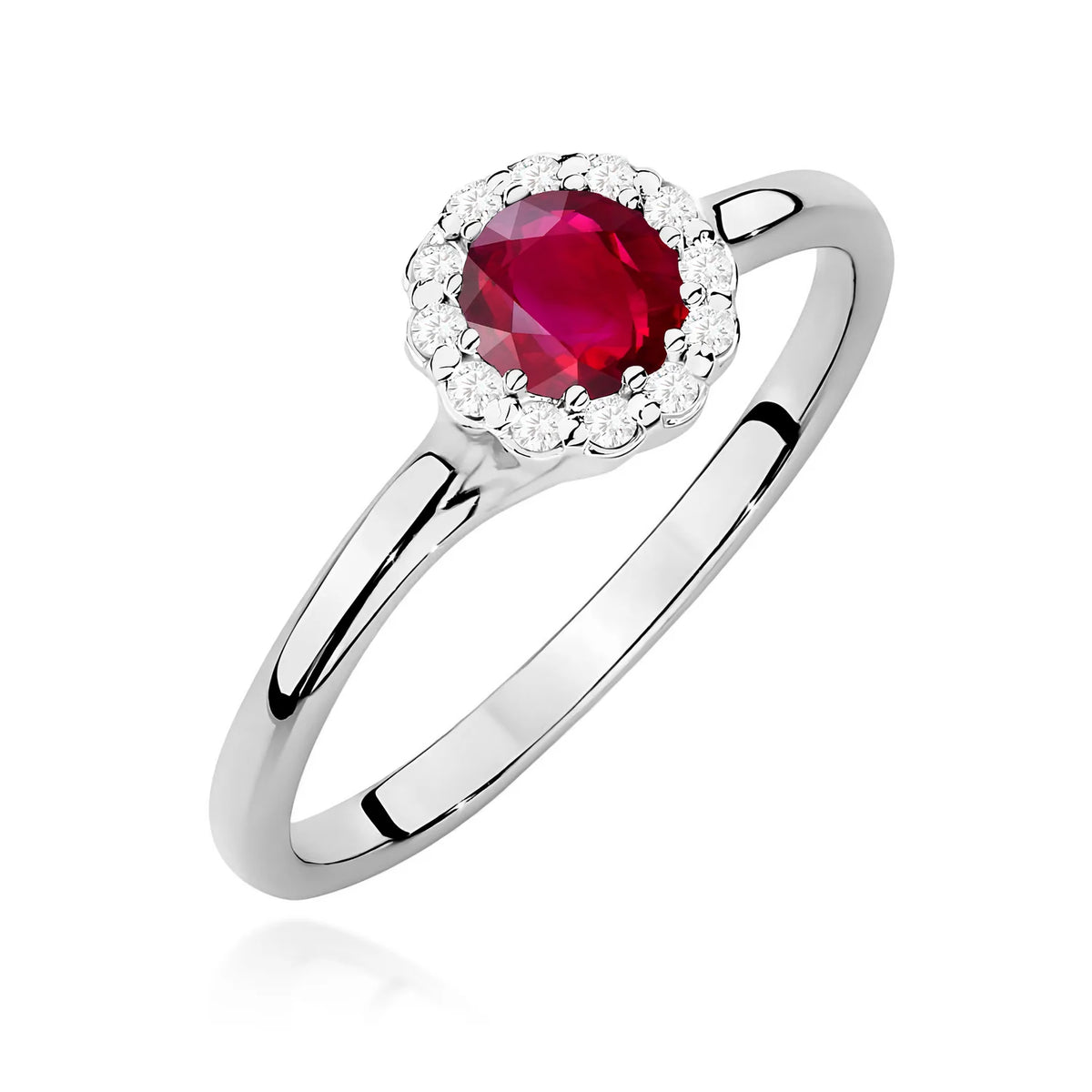 Bague en or avec rubis de 0,60 ct et diamants de 0,103 ct
