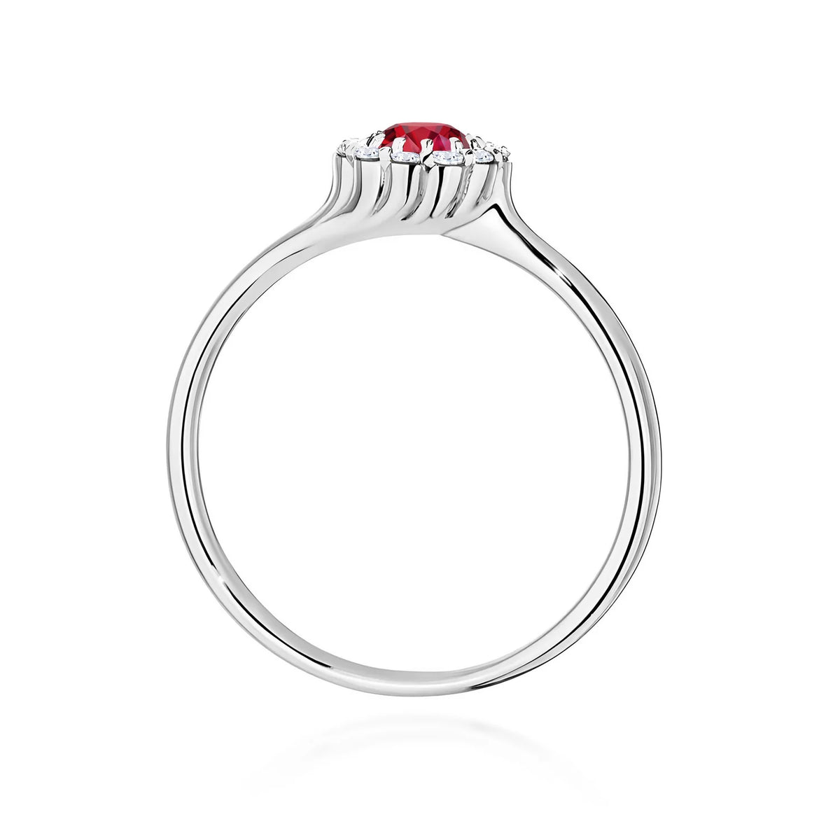 Bague en or avec rubis de 0,60 ct et diamants de 0,103 ct