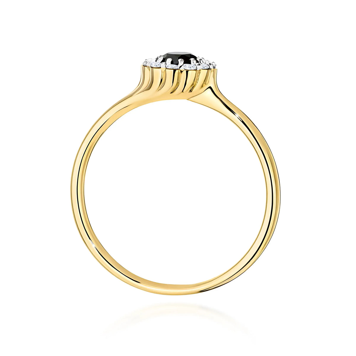 zlatý prsten s 0,50ct černým diamantem a 0,103ct diamanty w0622-dib-01
