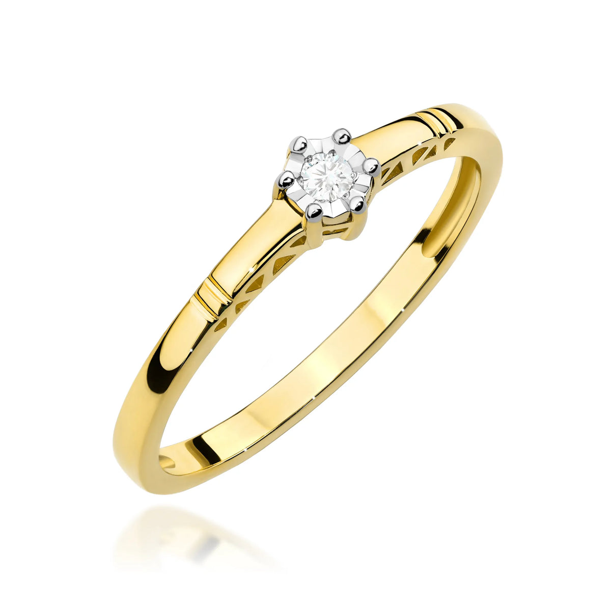 zlatý prsten s diamantem 0,03 ct w0630-diw-01